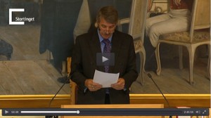 Stortingsdebatt pressefrihet skjermdump